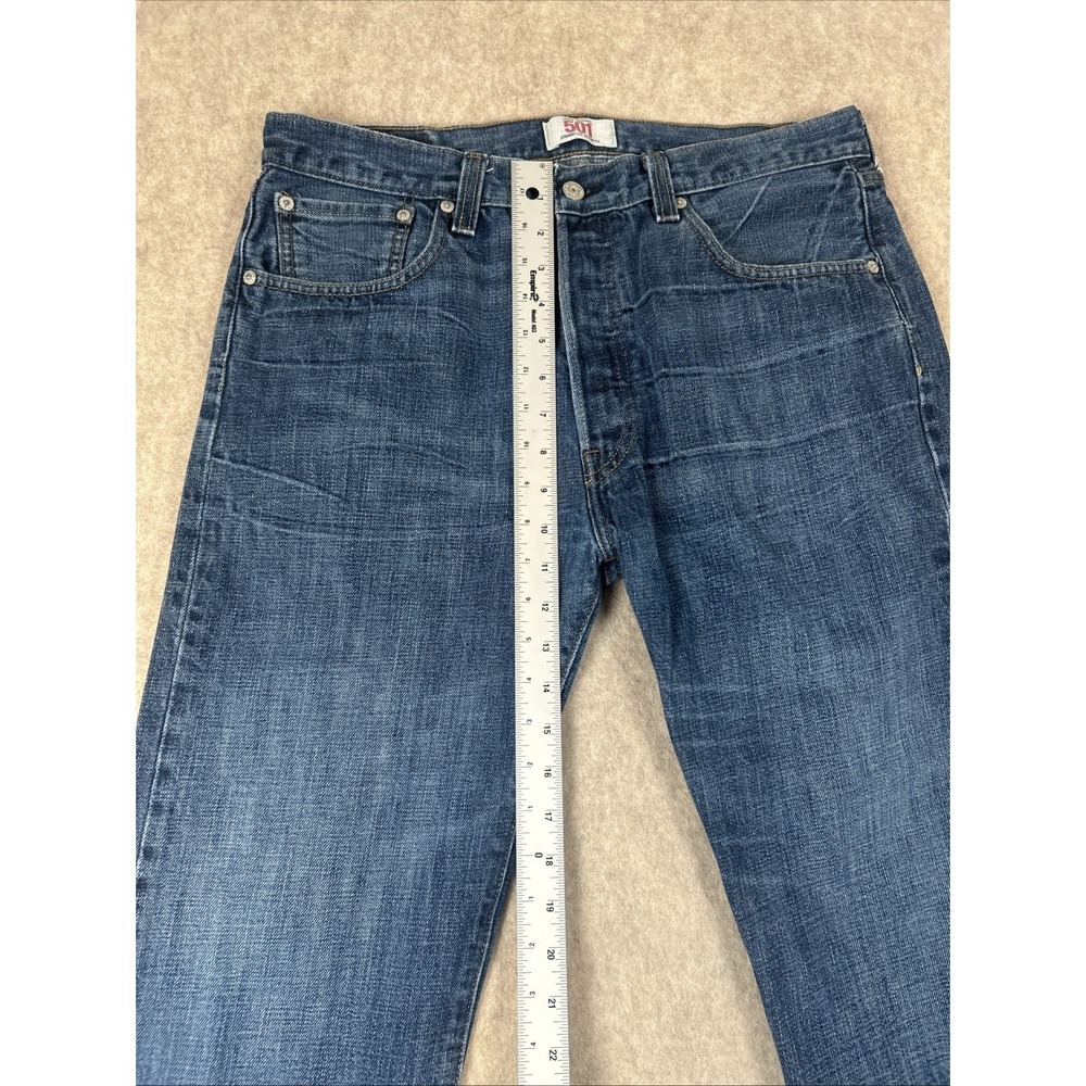 Levi's 501 34x34 Dark Wash Button Fly Made In Mexico - Picture 5 of 10